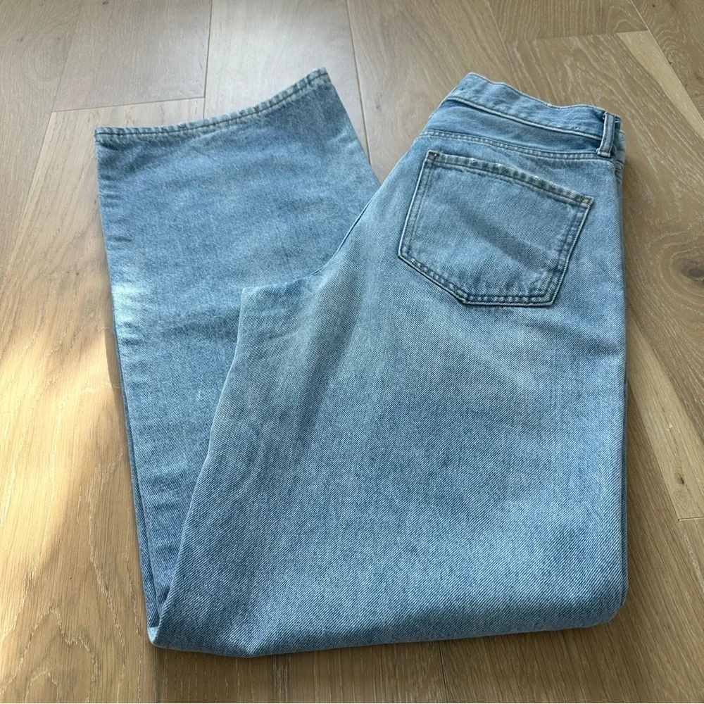Express Women’s Wide Leg High Rise Jeans Classic Blue Casual Straight Size 4 - Picture 16 of 16